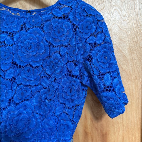 Ellen Tracy Dresses & Skirts - Small Ellen Tracy Blue Lace Sheath Dress - Petite - Office, Occasion, Spring